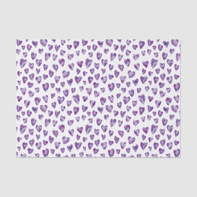 Papel De Seda Periwinkle Purple Namorados Love Heart (Frente )