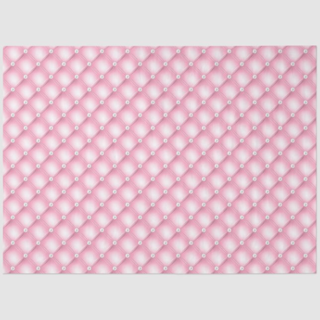 Papel De Seda Pérolas rosa tufadas (Frente )