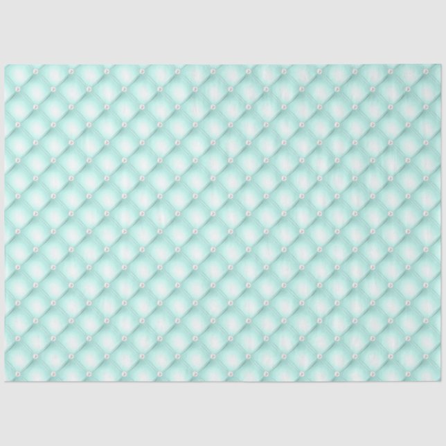 Papel De Seda Pérolas tufadas menta (Frente )