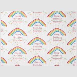 Papel De Seda Personalização Colorida do Arco-Íris Confetti