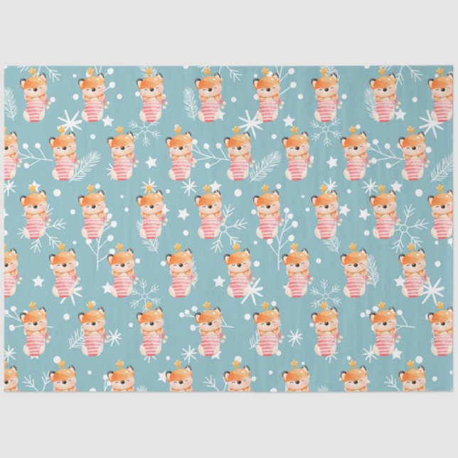 Papel De Seda Personalizar Feriados da Fox (Frente )