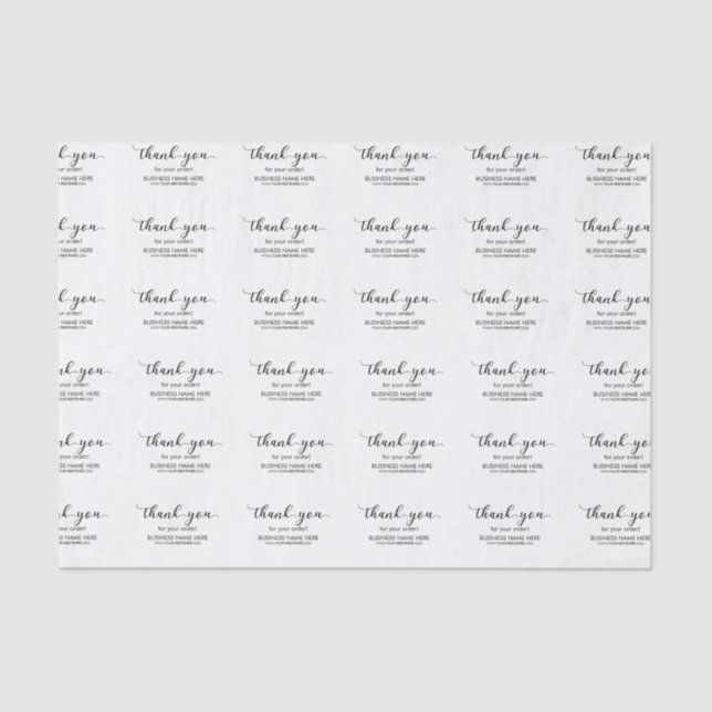 Papel De Seda Personalizar Obrigado Empresa (Frente )