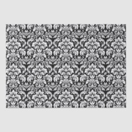 Papel De Seda Perturbação Elegante Branca Preta