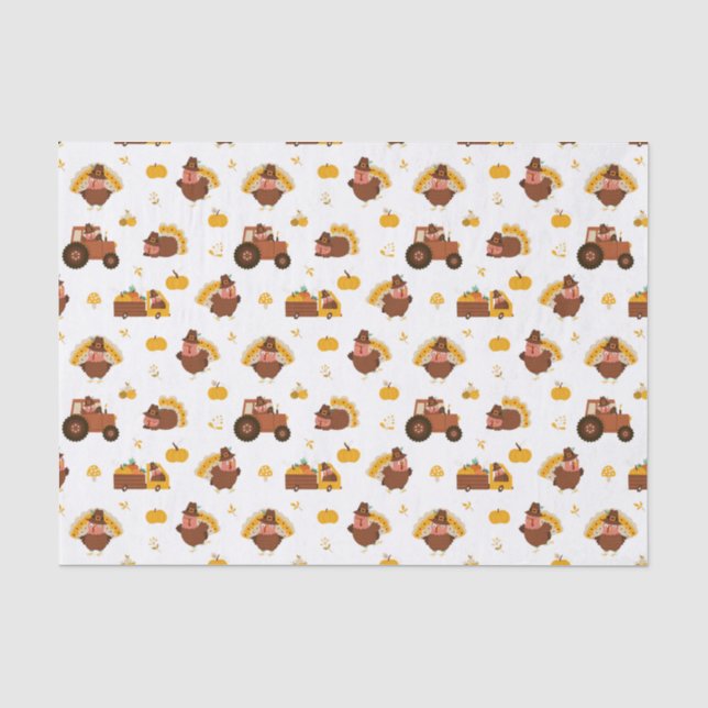 Papel De Seda Perus de Ação de Graças (Frente )