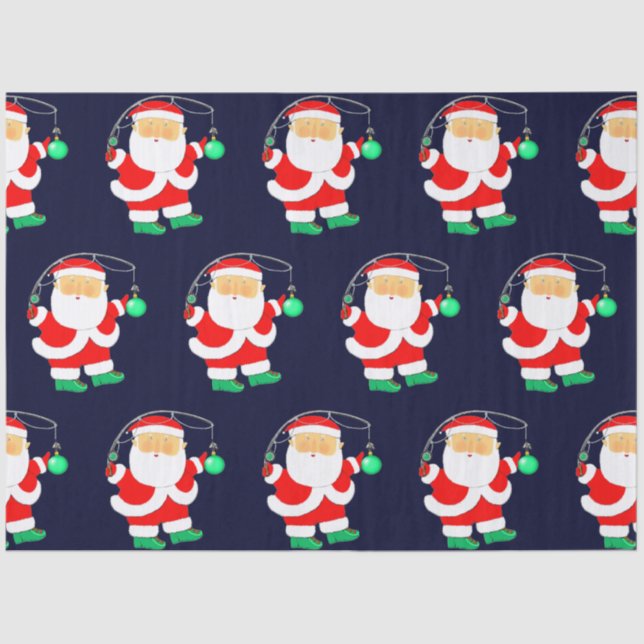 Papel De Seda Pesca de Natal (Frente )