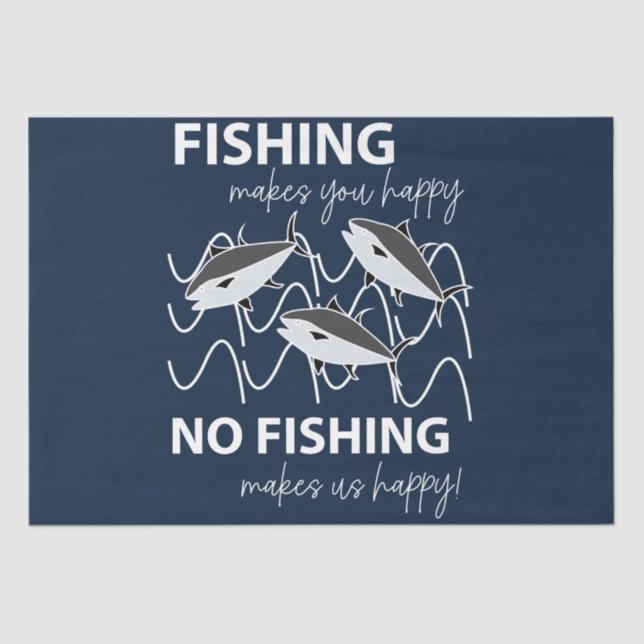 Papel De Seda Pescador Angler Birthday (Frente )