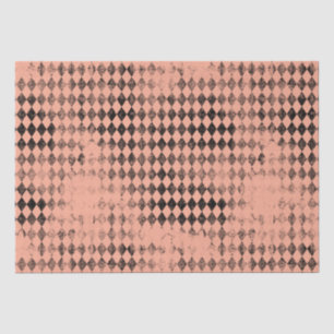 Papel De Seda Pêssego e Harlequin Preto