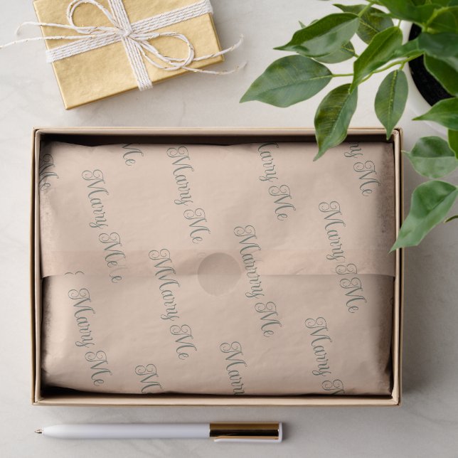 Papel De Seda Pêssego Puff e Verde Salvia Suave 'Case comigo' Pr (Presente)