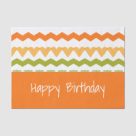 Papel De Seda Pessegueiro Laranja e Verde