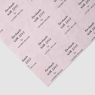 Papel De Seda Pessoal Feito à Mão com Amor Rosa Pálido