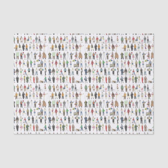 Papel De Seda Pessoas dos cidadãos da NYC Nova Iorque (Frente )