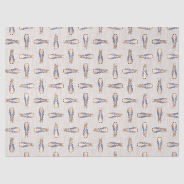 Papel De Seda Peter, o coelho com textura de roupa bege (Frente )