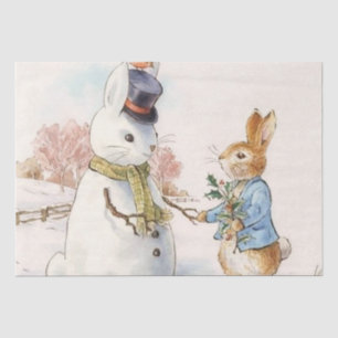 Papel De Seda Peter Rabbit e o boneco de neve de Beatrix Potter
