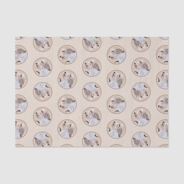 Papel De Seda Petit Basset Griffon Vendéen Pinting PBGV Dog Art (Frente )