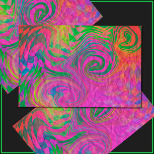Papel De Seda [Phantasmagoria] Cores de espiral douradas