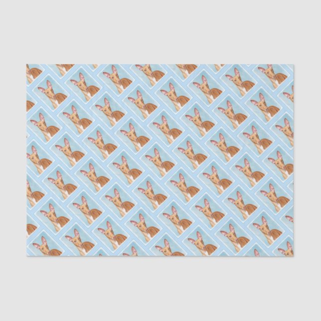 Papel De Seda Pharaoh Hound Painting - Arte Cachorra Original (Frente )