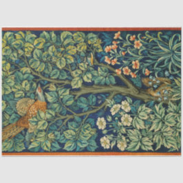 Papel De Seda Pheasant Bird em uma árvore (por William Morris)