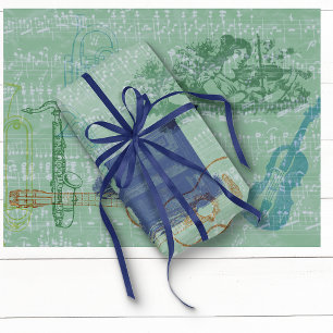 Papel De Seda Piano de safra e outros instrumentos musicais