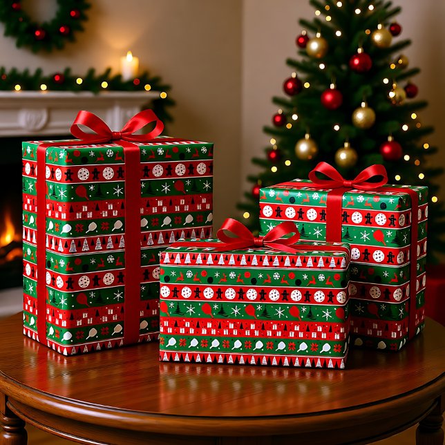 Papel De Seda Pickleball Holiday Cheer (Pickleball Holiday Cheer Tissue Paper)