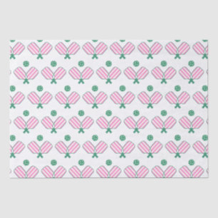 Papel De Seda Pickleball rosa e verde