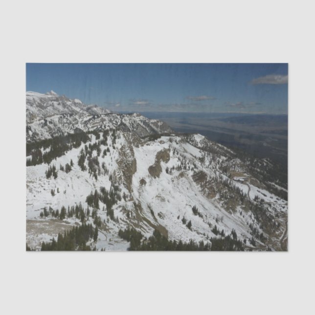 Papel De Seda Picos de neve das montanhas Teton I Fotografia (Frente )