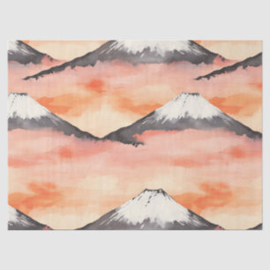Papel De Seda Picos do Pôr do Sol – Paisagem dos Sonhos da Monta