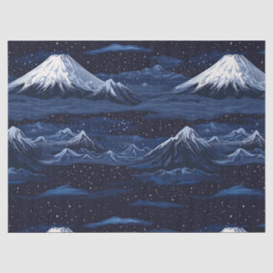 Papel De Seda Picos Estrelados – Céu Noturno da Montanha (3)