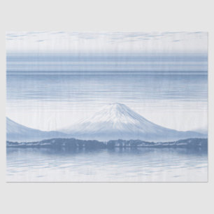 Papel De Seda Picos Nebulosos – Paisagem Montanhosa em Aquarela