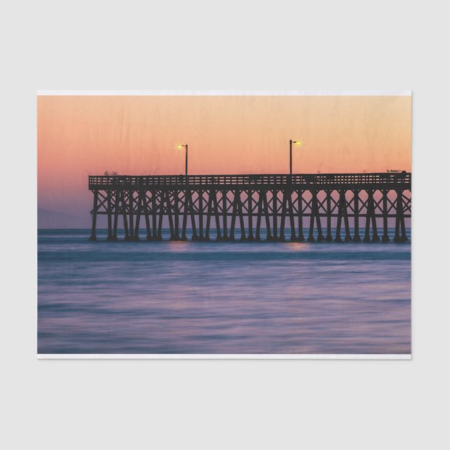 Papel De Seda Pier Beach sunset (Frente )