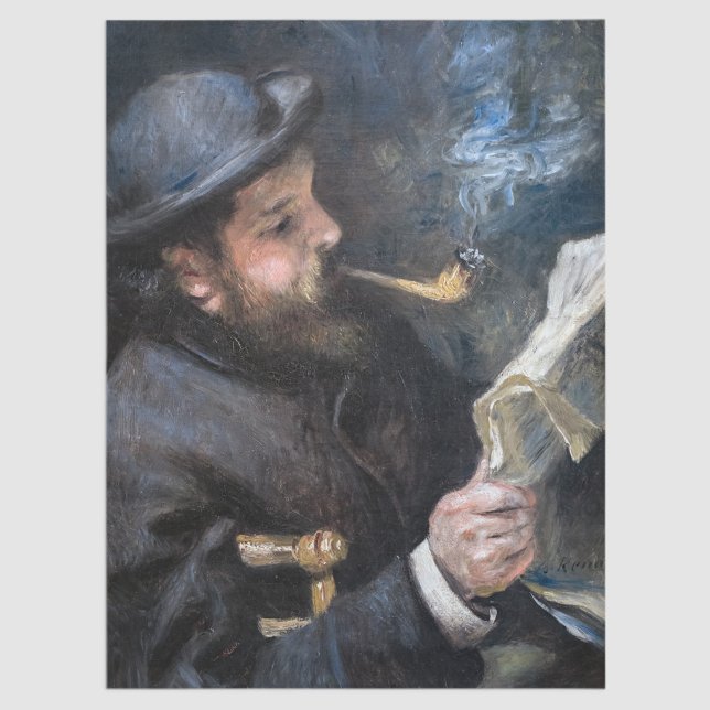 Papel De Seda Pierre-Auguste Renoir - Claude Monet Leitura (Criador carregado)