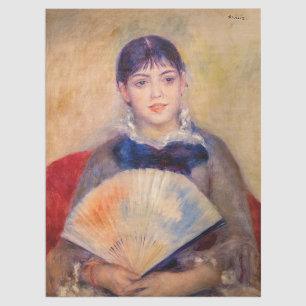 Papel De Seda Pierre-Auguste Renoir - Garota com ventilador