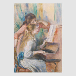 Papel De Seda Pierre Auguste Renoir - Jovens Meninas no Piano
