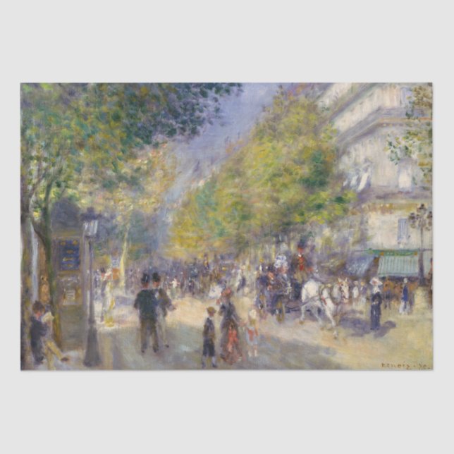 Papel De Seda Pierre-Auguste Renoir - Paris, Grands Boulevards (Frente )