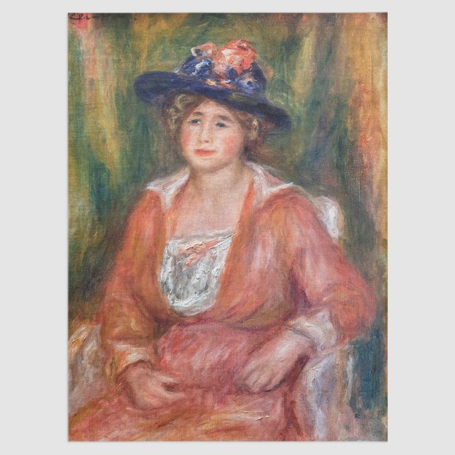 Papel De Seda Pierre-Auguste Renoir - Retrato da Mulher Sentada (Criador carregado)