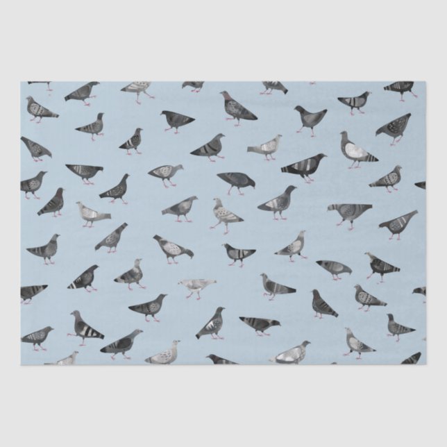 Papel De Seda Pigeon Pattern (Frente )