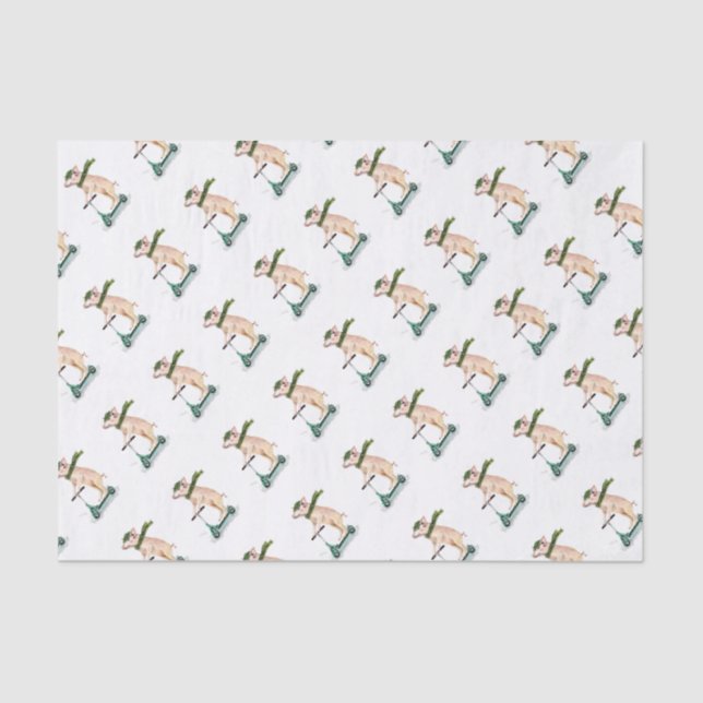 Papel De Seda Piggy on a scooter (Frente )