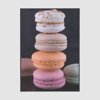 Papel De Seda Pilha colorida de Macarons Franceses