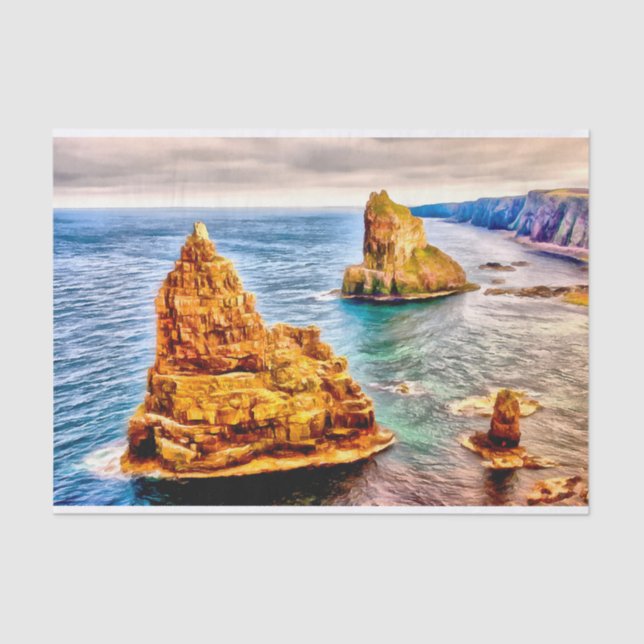 Papel De Seda Pilhas de duncansby Scotland (Frente )