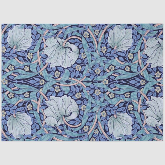 Papel De Seda Pimpernel Blue, William Morris (Frente )