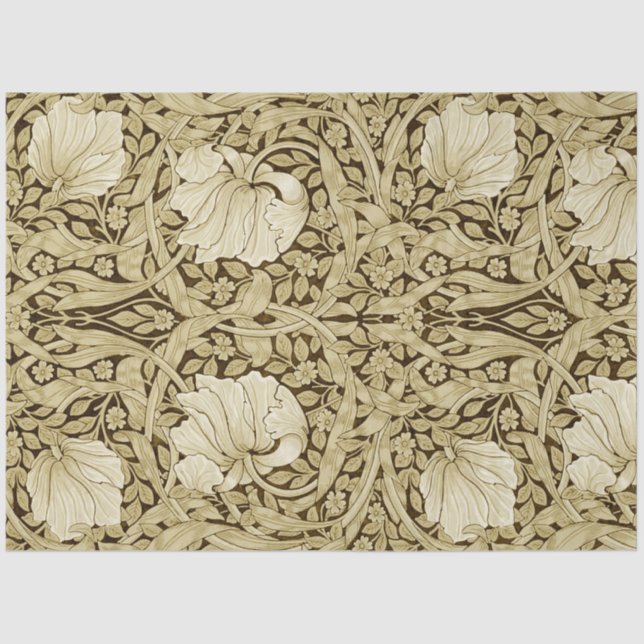 Papel De Seda Pimpernel Dourado, William Morris (Frente )