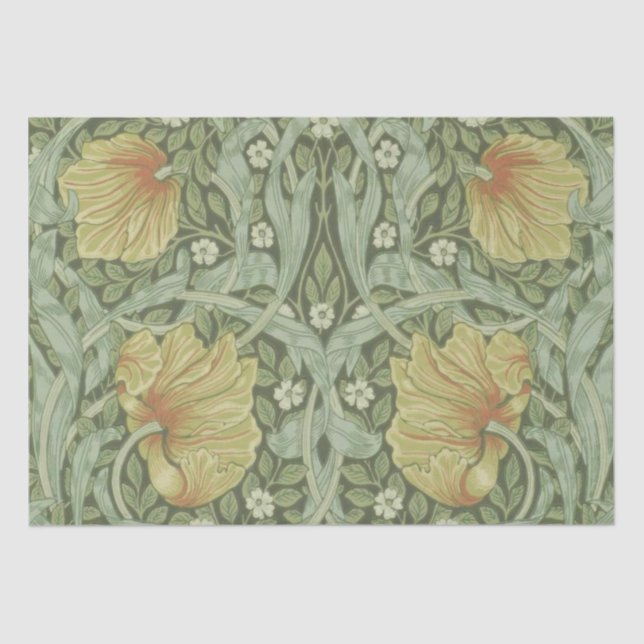 Papel De Seda Pimpernel Pattern (por William Morris) (Frente )