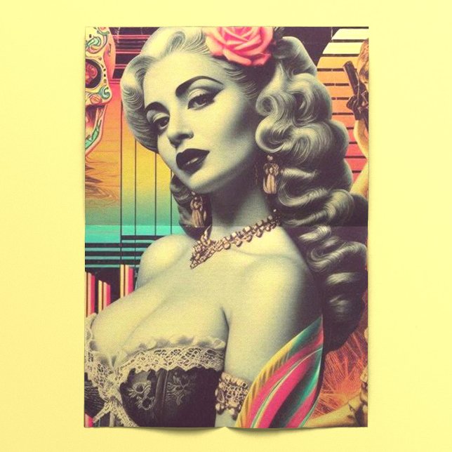 Papel De Seda Pin-up Colagem Retrofuturismo (Criador carregado)