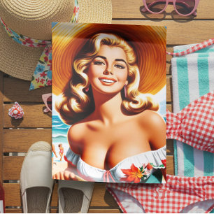 Papel De Seda Pin-up de Verão Retro