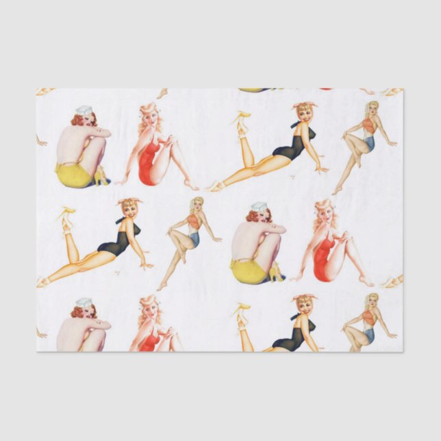 Papel De Seda Pin Up Girls 4 Beauties  (Frente )