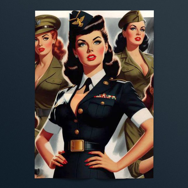 Papel De Seda Pin-up Militar Vintage (Criador carregado)