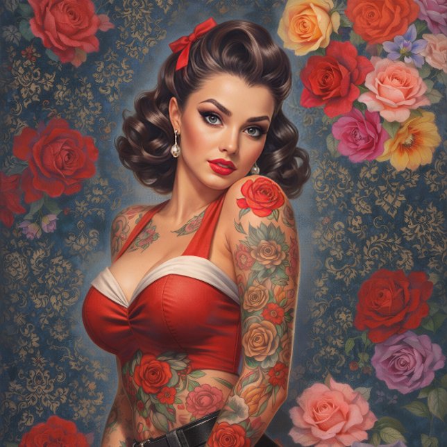Papel De Seda Pin-up Tattoo beauty decoupage paper (Criador carregado)