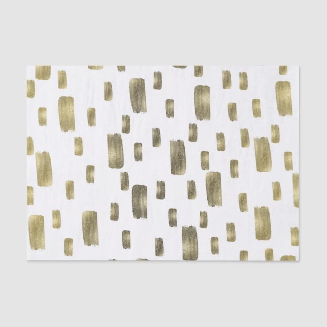 Papel De Seda Pincel Moderno Dourado Cobre Bronze Brilho (Frente )