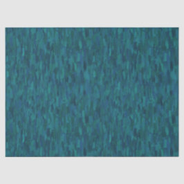 Papel De Seda Pinceladas Impressionistas, Azul-Marinho, Turquesa