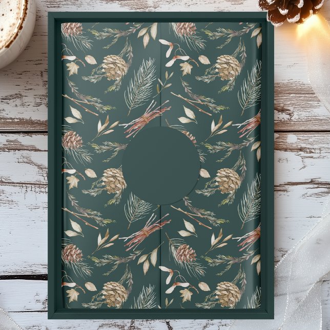 Papel De Seda Pinecone Russo e Livro Verde de Natal (Criador carregado)