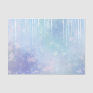 Papel De Seda Pingentes de Gelo Flocos de Neve Cristais Azul Rox